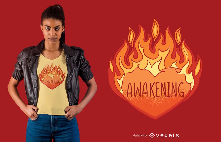 Awakening heart t-shirt design Awakening heart t-shirt design