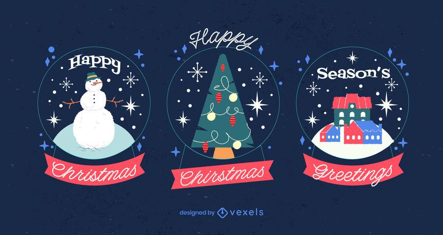 Christmas Snow Globe Illustration Pack Christmas Snow Globe Illustration Pack