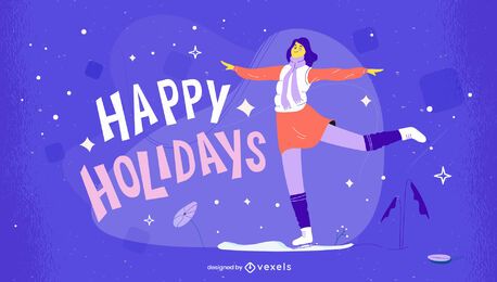 Felices fiestas navidad ilustración