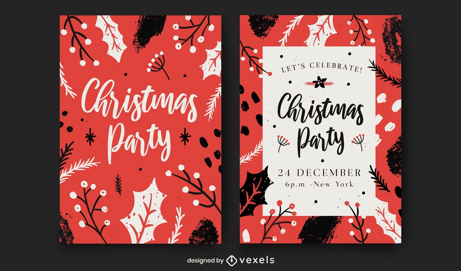 Christmas party invitation template