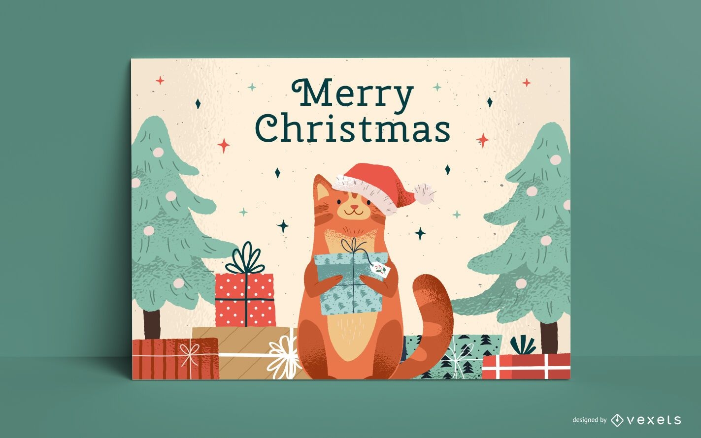 Merry christmas card template