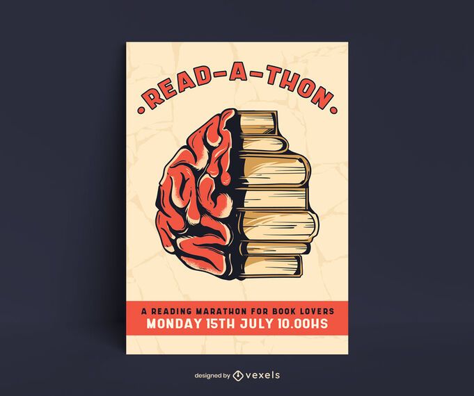 Reading marathon poster template Reading marathon poster template