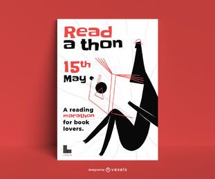Reading challenge poster template