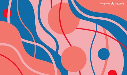 Abstract curves background design
