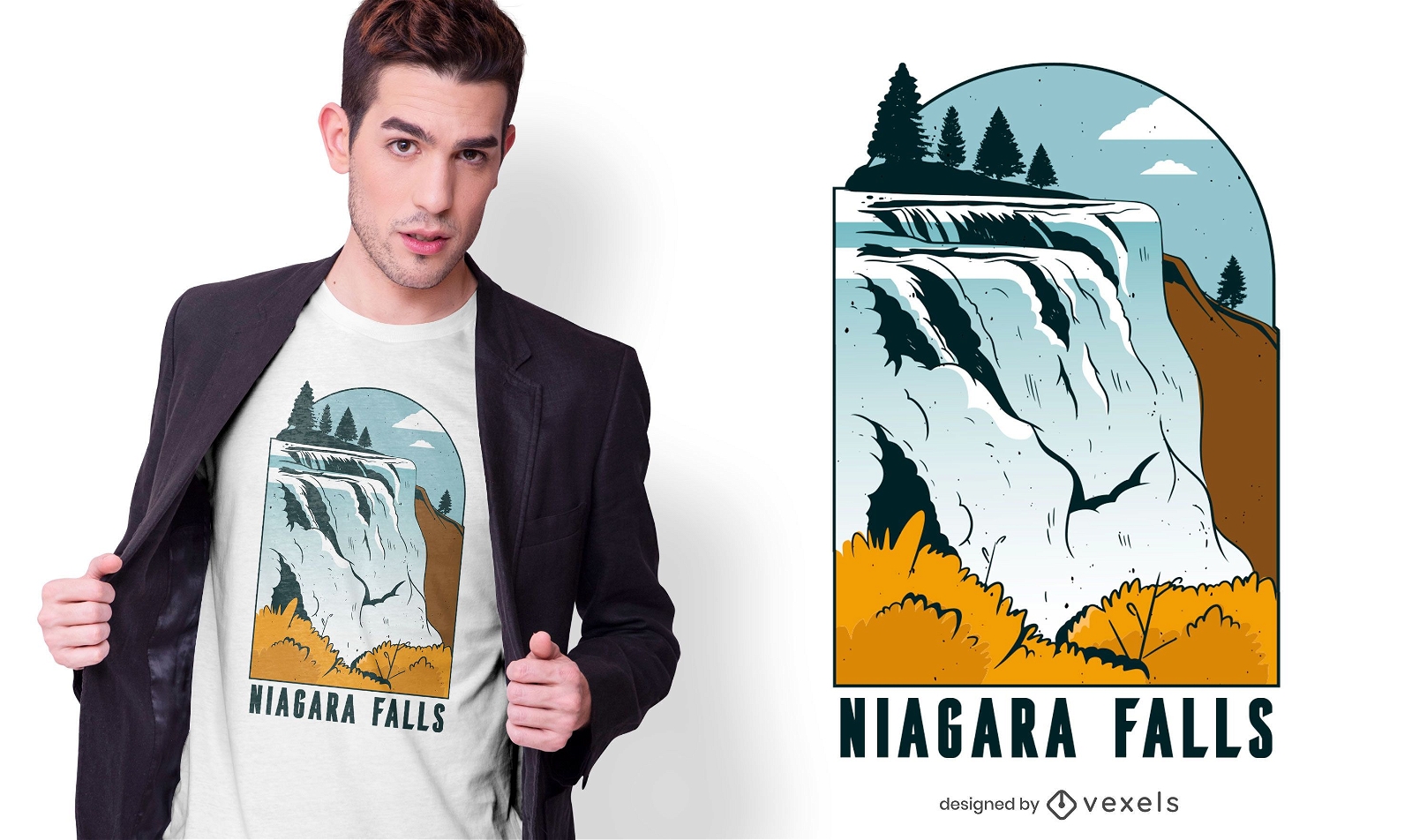 Niagara falls t-shirt design