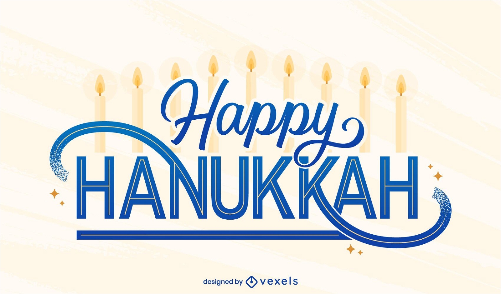 Feliz feriado hanukkah design de letras