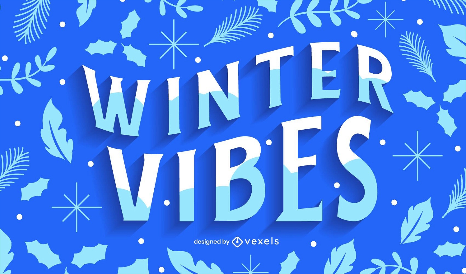 Winter Vibes Schriftzug Design
