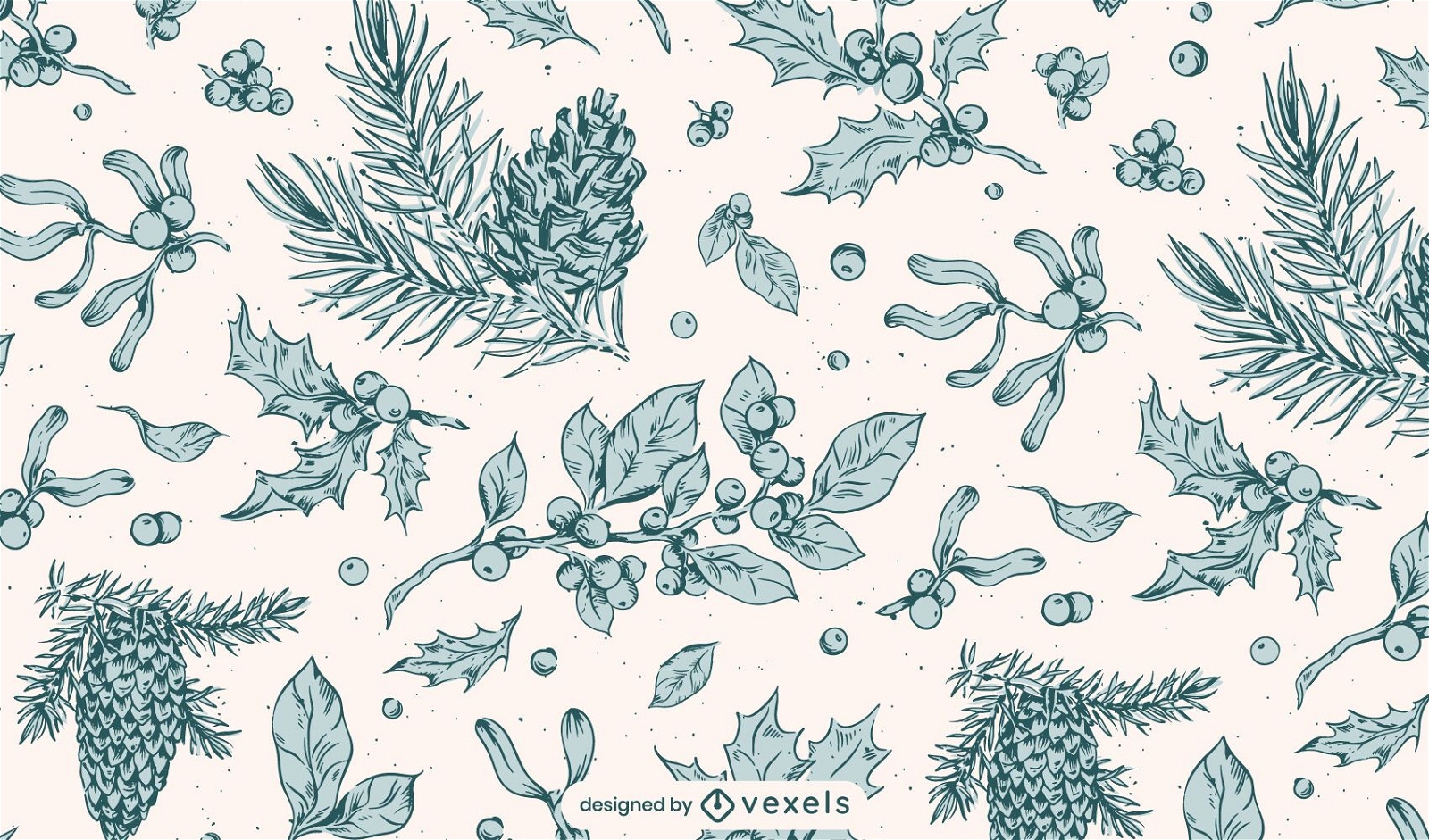 Diseño de patrón de invierno botánico