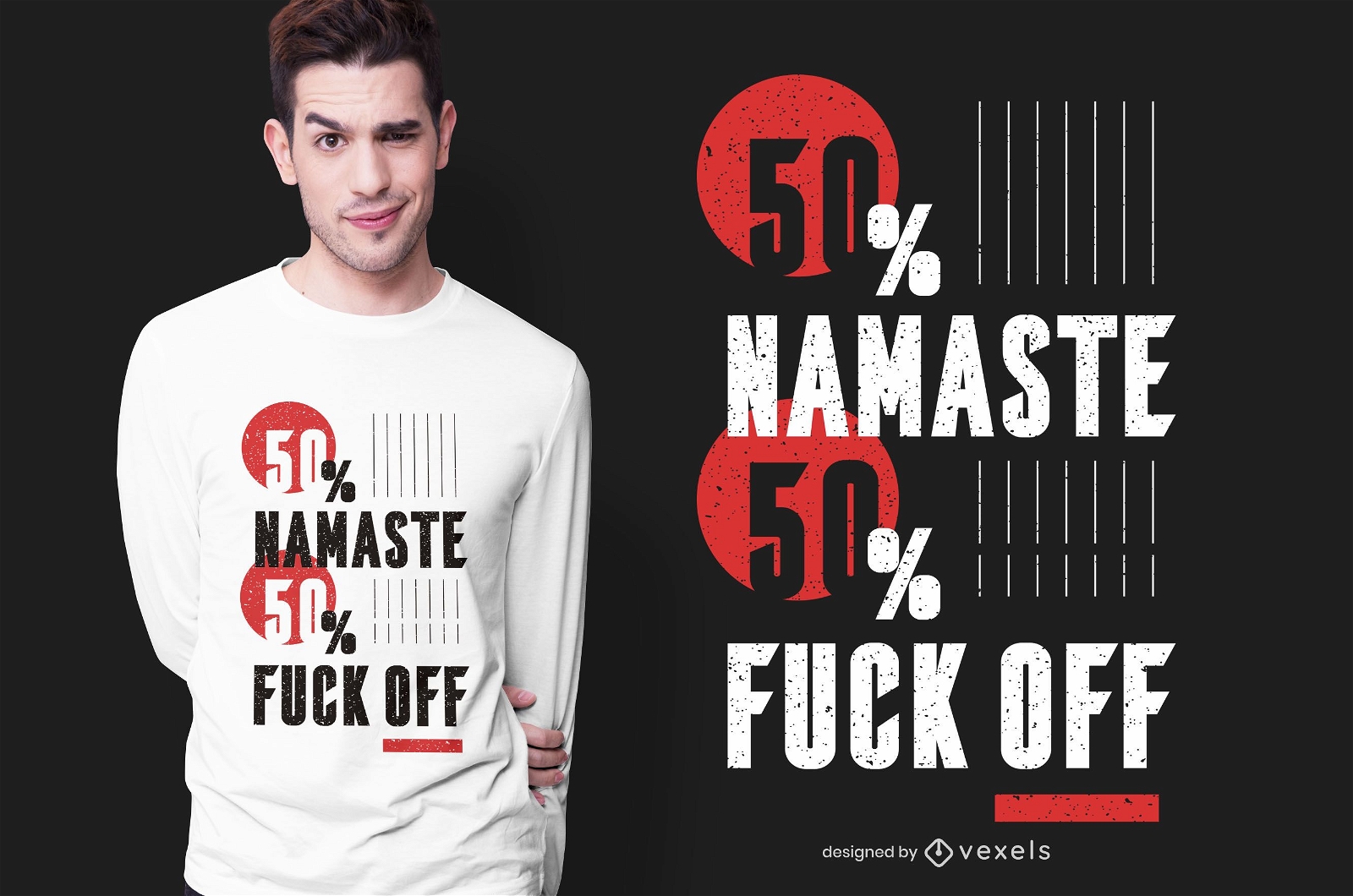 Dise?o de camiseta Namaste Fuck Off