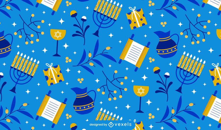 Hanukkah Seasonal Pattern Design Hanukkah Seasonal Pattern Design