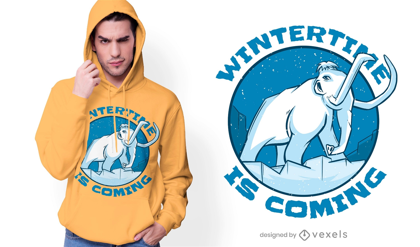Diseño de camiseta Mammoth Winter Quote