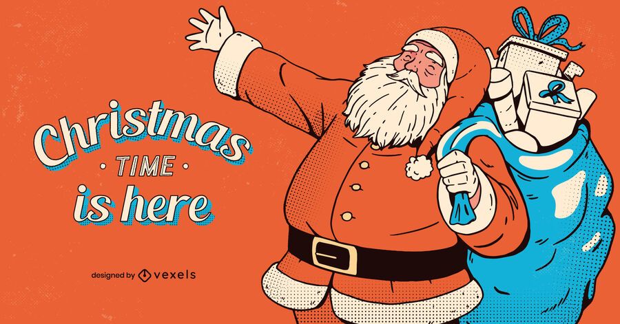 El tiempo de navidad está aquí diseño de ilustraciones El tiempo de navidad está aquí diseño de ilustraciones