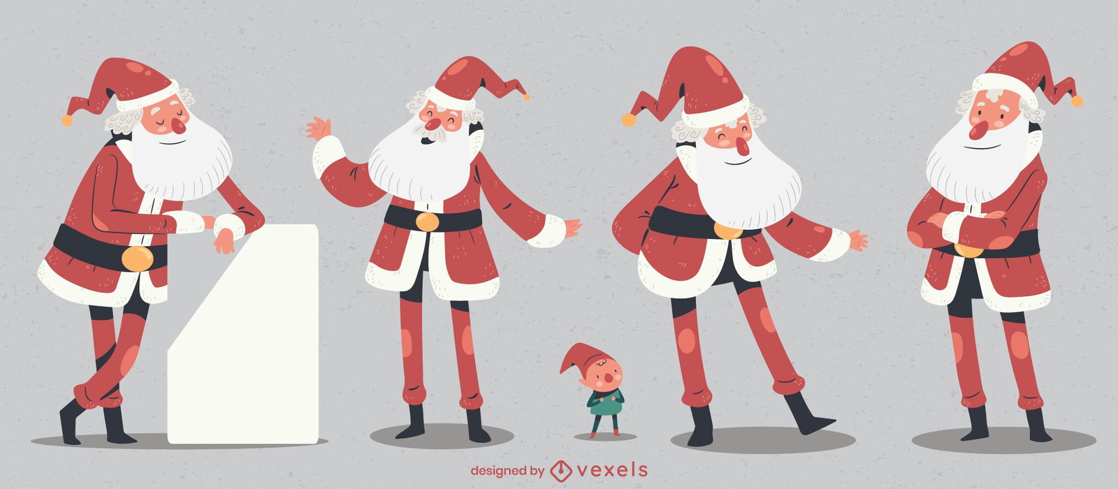 Papai Noel Personagem Conjunto De Natal Baixar Vector 8128