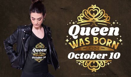 Diseño de camiseta del 10 de octubre Diseño de camiseta del 10 de octubre