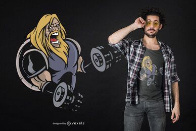 Design de camiseta de viking zangado
