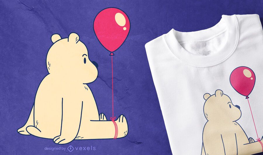 Bear balloon t-shirt design Bear balloon t-shirt design