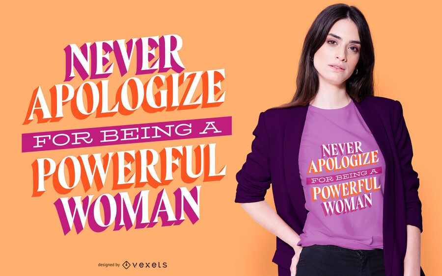 Diseño de camiseta de mujer poderosa Diseño de camiseta de mujer poderosa