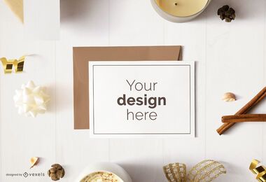 Diseño de maqueta de navidad de tarjeta de felicitación Diseño de maqueta de navidad de tarjeta de felicitación