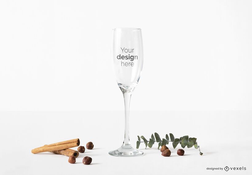 Champagne glass mockup composition Champagne glass mockup composition