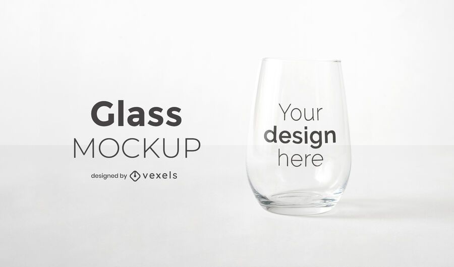 Stemless wine glass mockup design Stemless wine glass mockup design