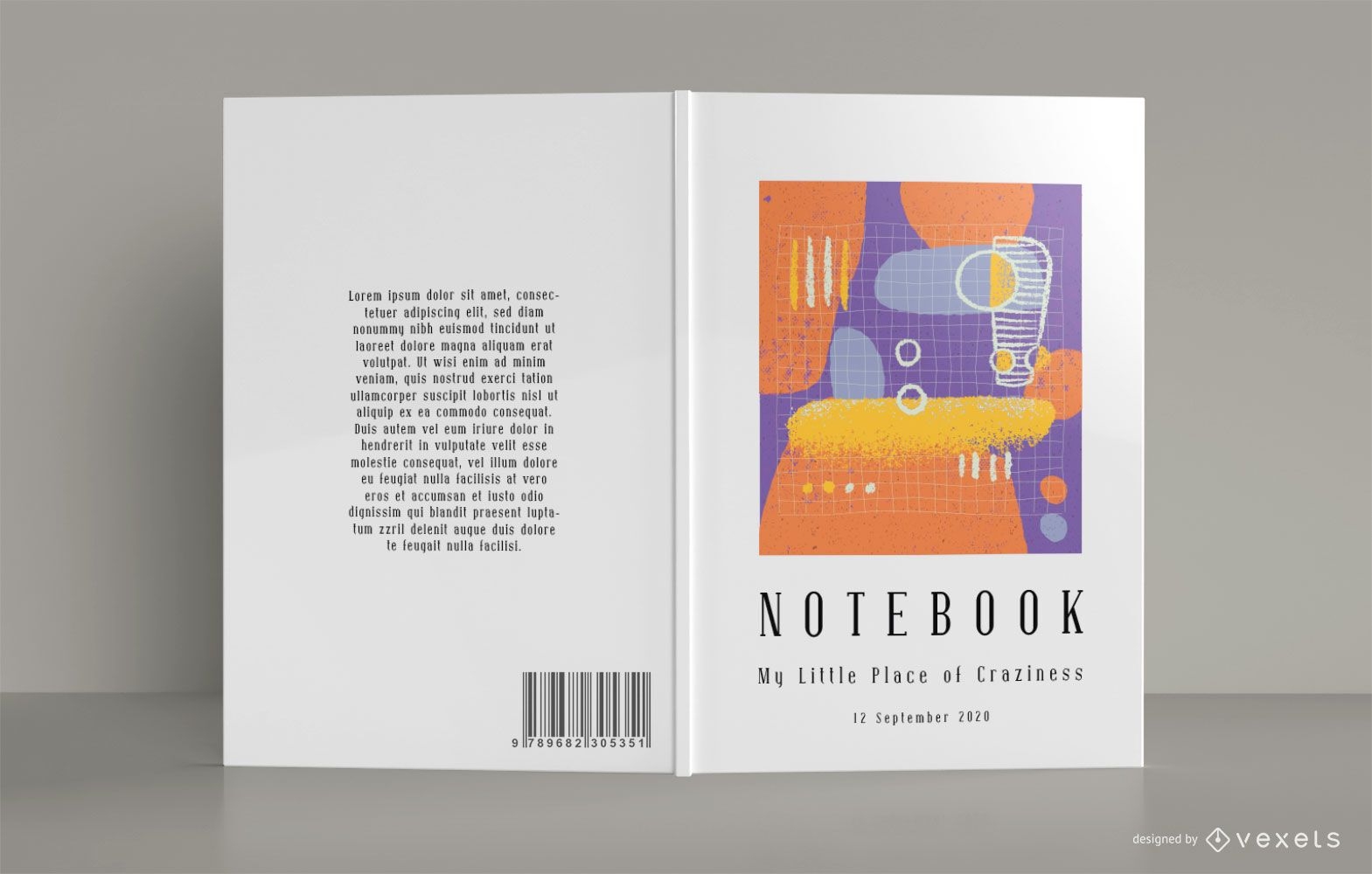 Abstract notebook cover design