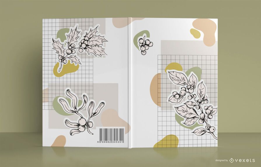 Botanical book cover design Botanical book cover design