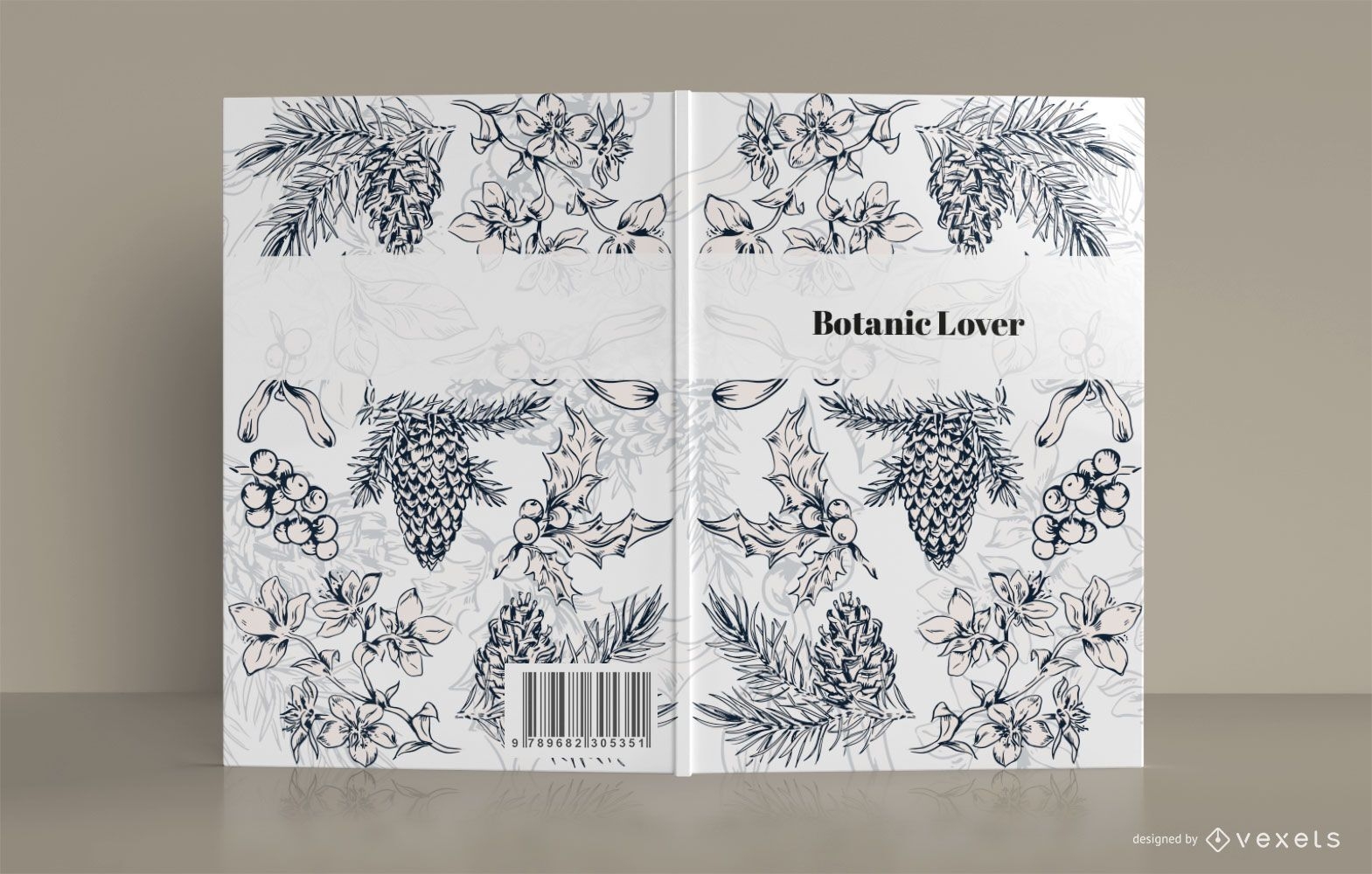 Diseño de portada de libro de amante botánico