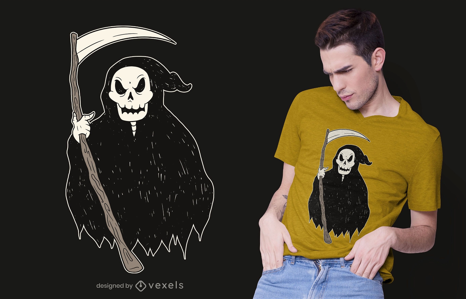 Design de camiseta da morte do Ceifador
