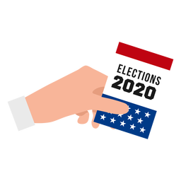 Design de mão para eleições eua 2020 Desenho PNG