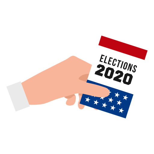 2020 USA Wahlen Hand Design PNG-Design