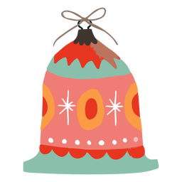 Decoración de adorno en forma de campana Diseño PNG