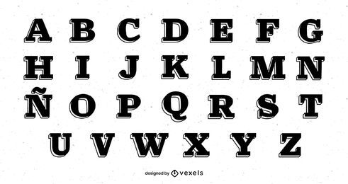 Square Serif Alphabet Pack