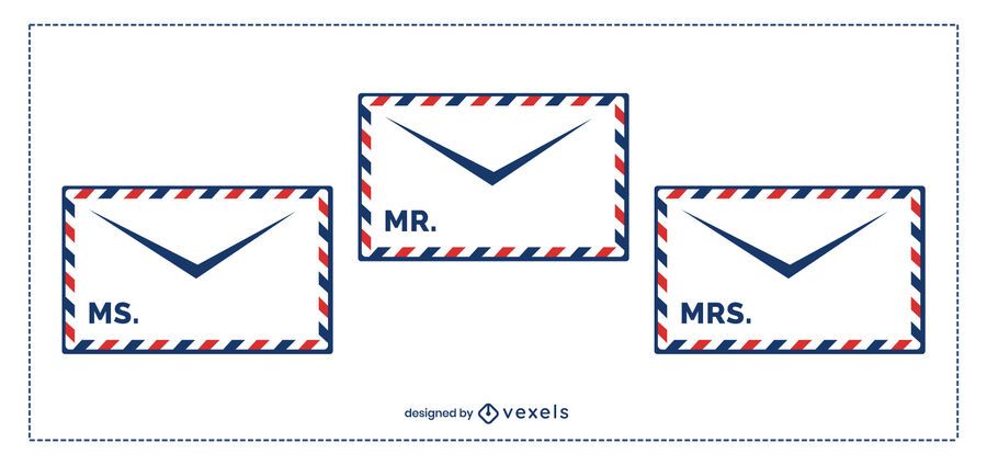 Pacote de modelo de envelope postal Pacote de modelo de envelope postal