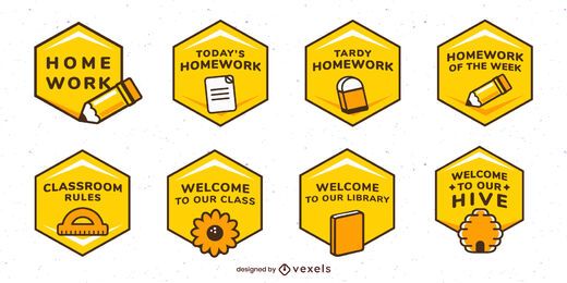 Classroom bee label set
