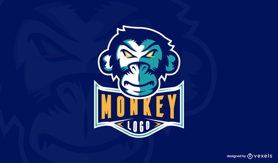 Diseño de logotipo de cabeza de mono Diseño de logotipo de cabeza de mono