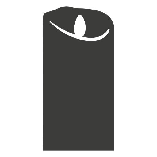 Burned wide pillar candle silhouette PNG Design