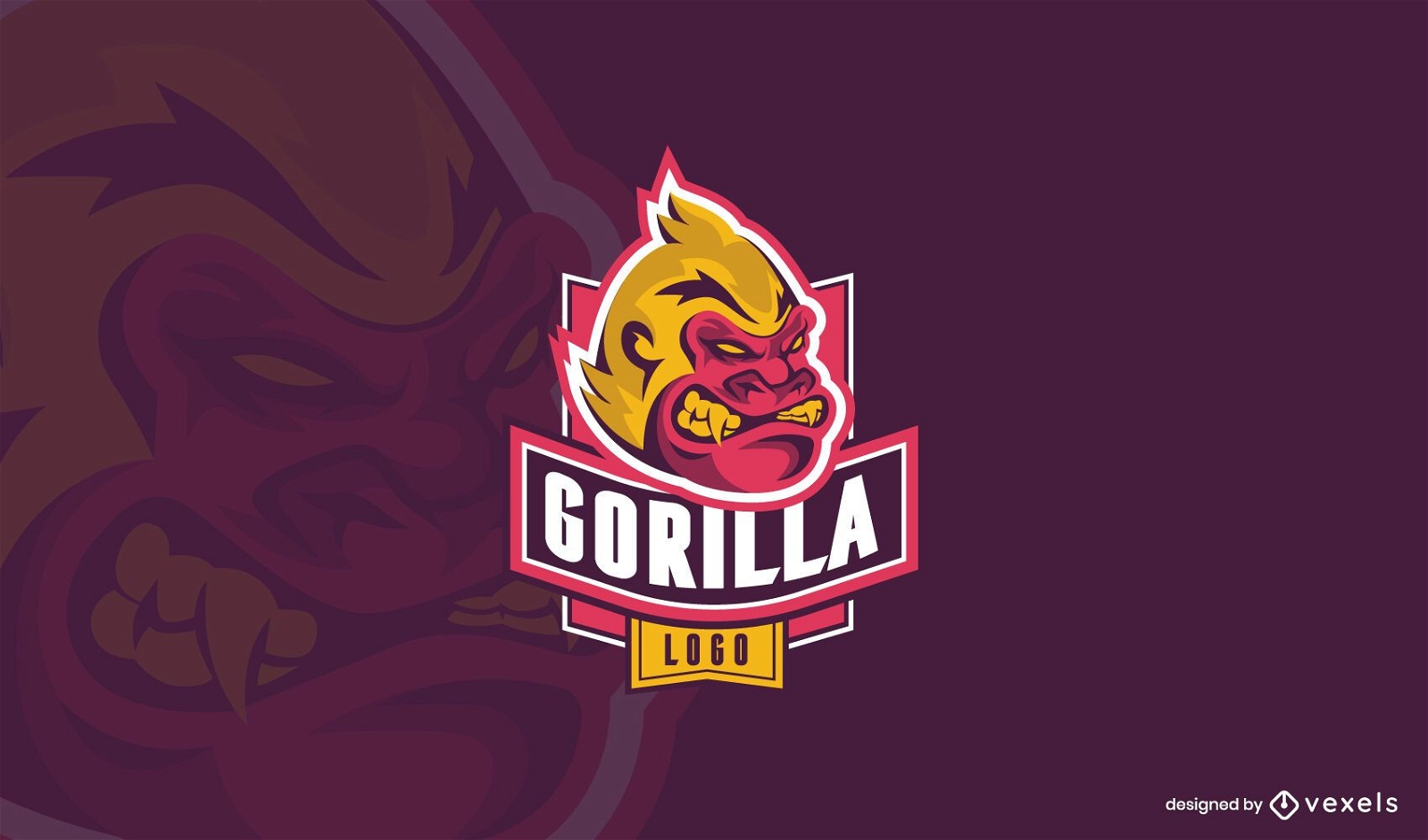 Design do logotipo do macaco gorila