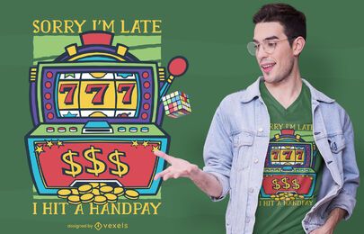 Slot machine handpay t-shirt design