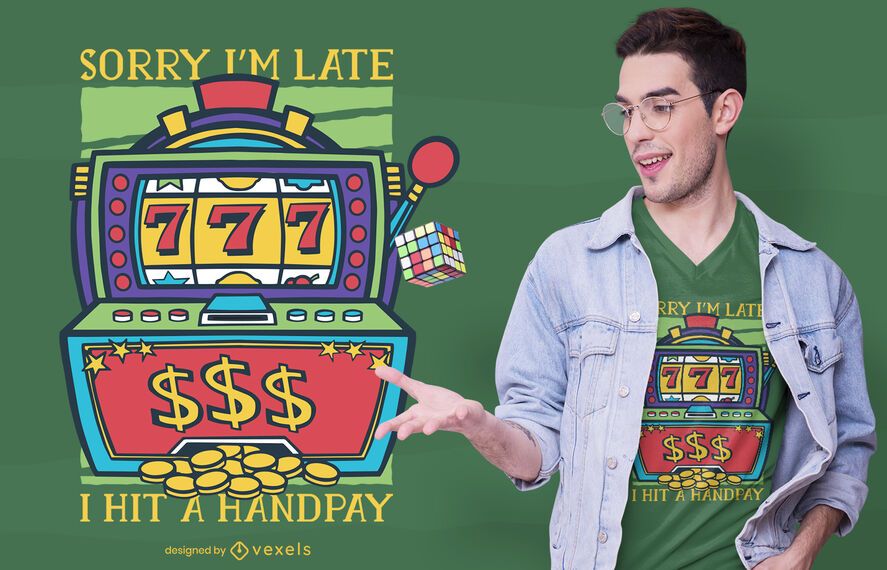 Slot machine handpay t-shirt design Slot machine handpay t-shirt design