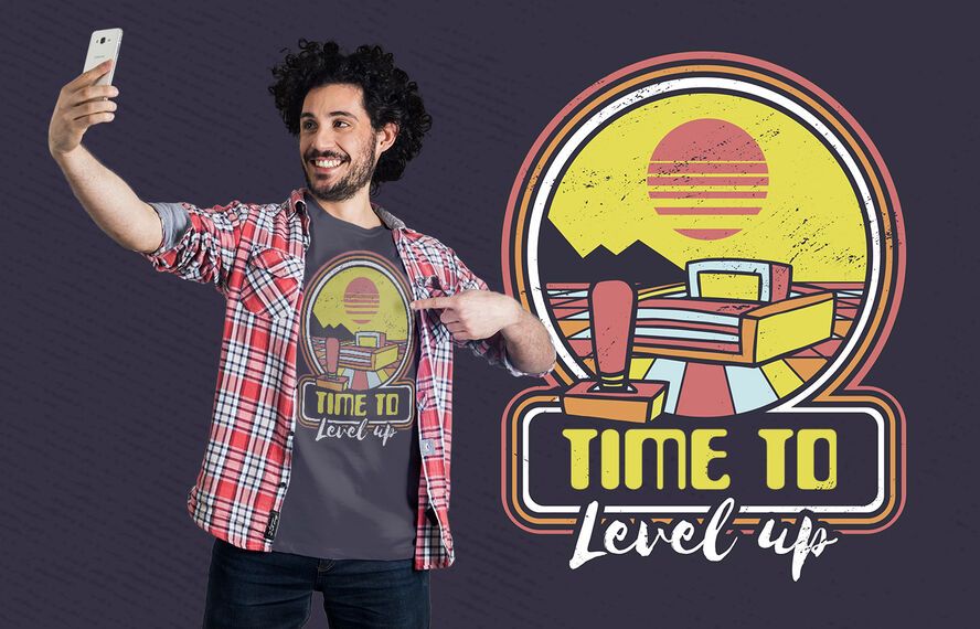 Retro console t-shirt design Retro console t-shirt design