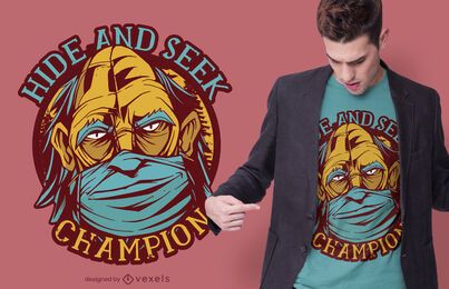Design de camiseta com máscara facial Bigfoot