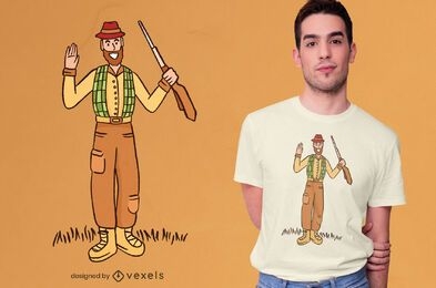 Friendly hunter t-shirt design