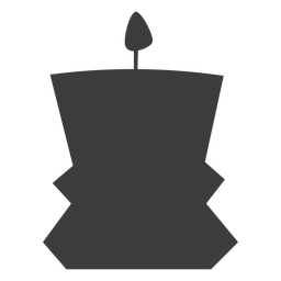 Silhueta de recipiente decorativo de vela Desenho PNG