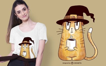 Grumpy witch cat t-shirt design Grumpy witch cat t-shirt design