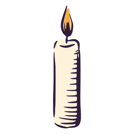 Candlestick burning illustration