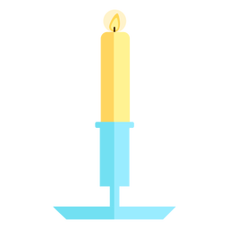 Candelabro en plato plano Diseño PNG