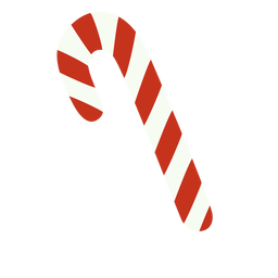 Candy cane christmas food flat Transparent PNG