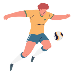 Jugador de fútbol masculino de dibujos animados Diseño PNG