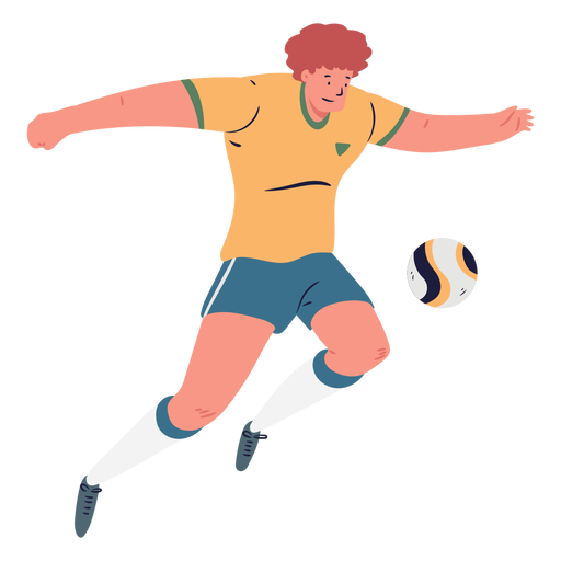 Jugador de fútbol masculino de dibujos animados Diseño PNG