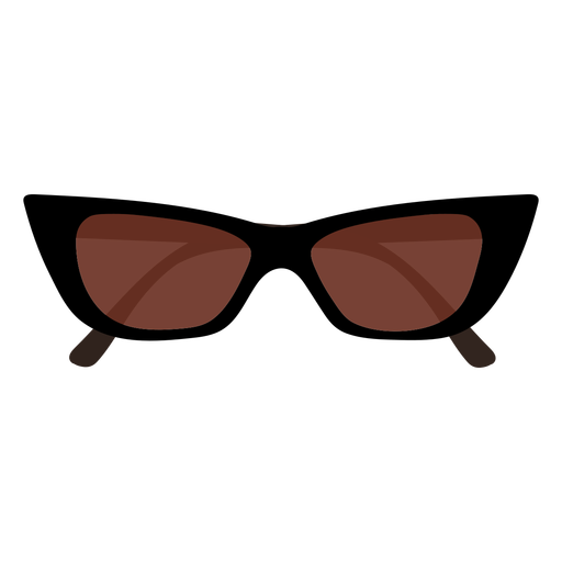 Gafas de sol con forma de ojo de gato planas Diseño PNG